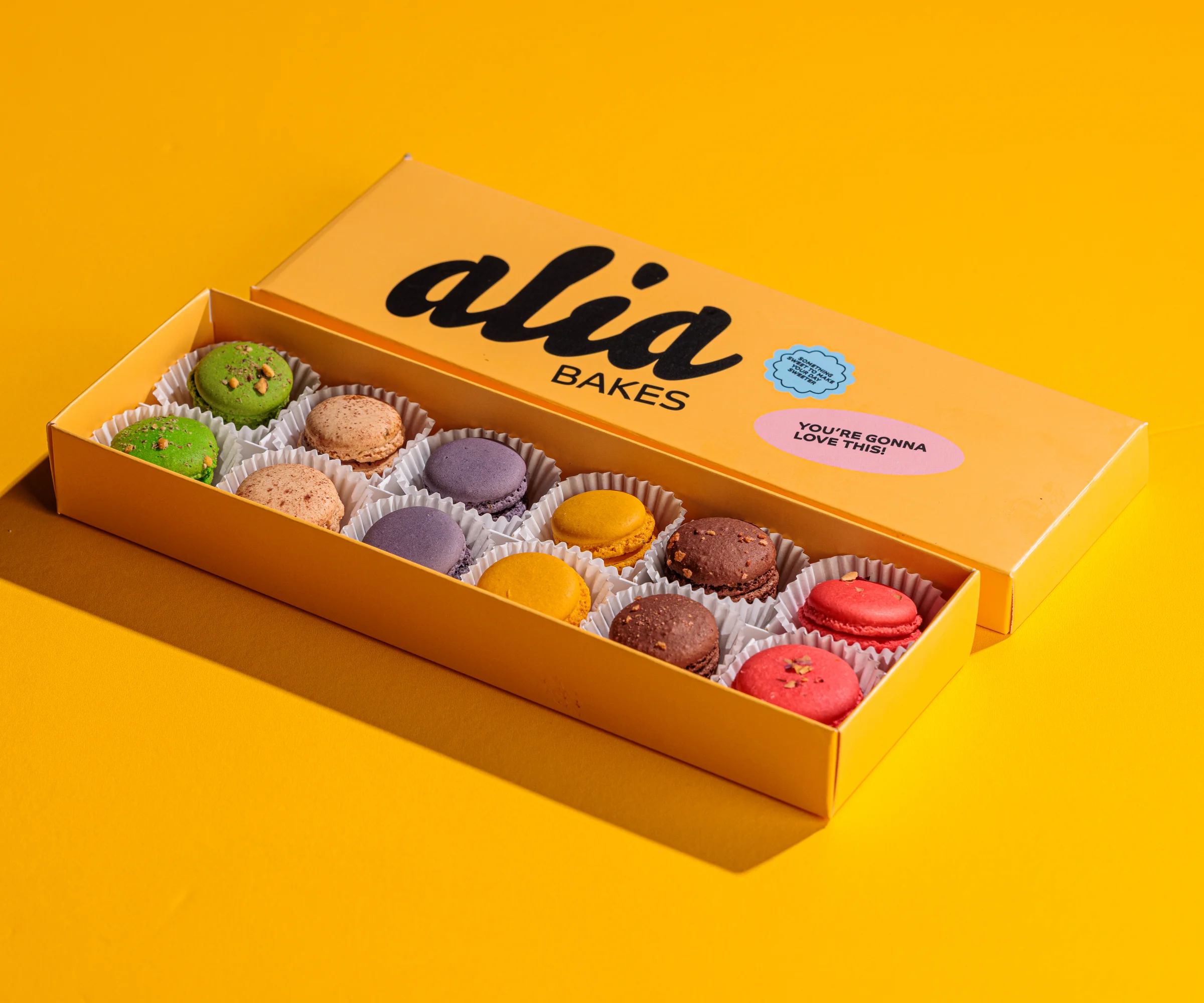 Mini Macarons Box (12 Pcs)